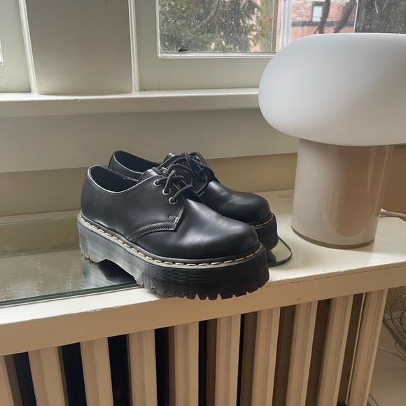 Dr. Martens 1461 Black Platform Oxfords - Picture 2 of 5